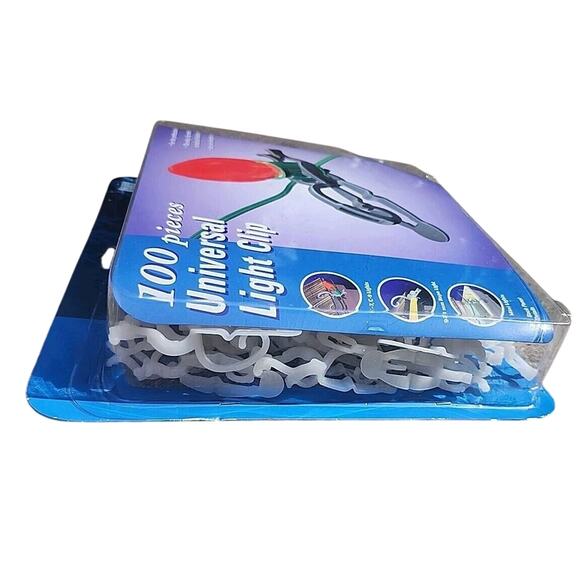 Gemmy 100 Universal Holiday Light Clips White Shingle/Gutter - Picture 5 of 11